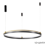 Подвесная светодиодная люстра Crystal Lux FERNANDO SP88W LED BLACK/GOLD