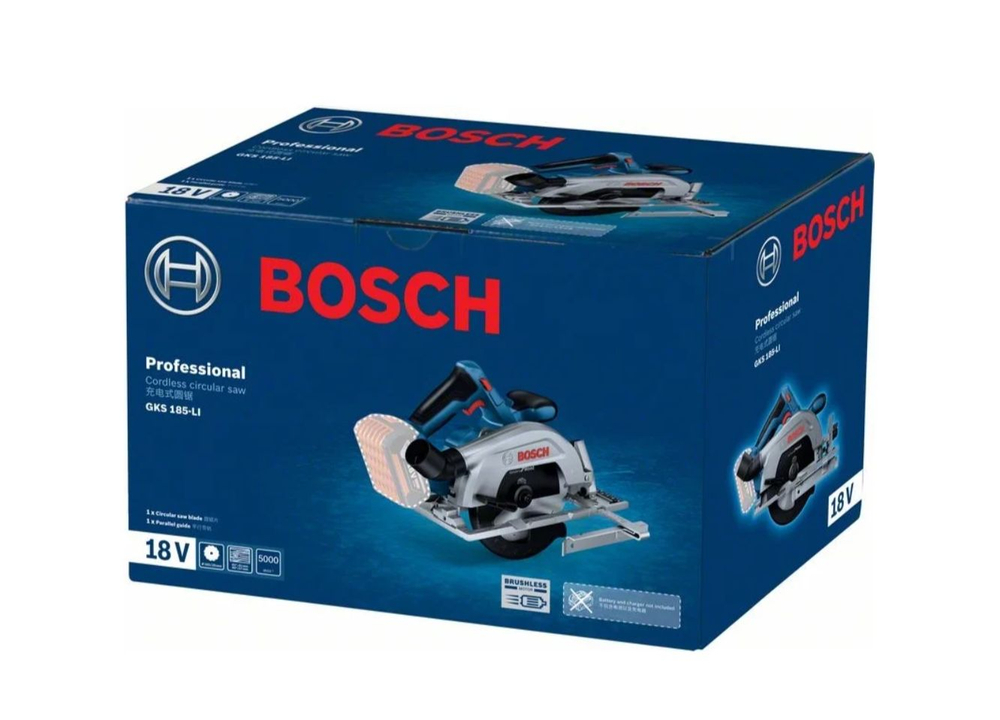 Аккумуляторная циркулярная пила Bosch GKS 185-LI (1 Ак.Б) 06016C1223
