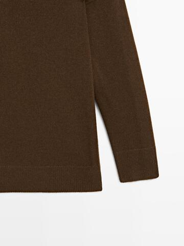 Massimo Dutti Джемпер оверсайз из 100% кашемира, тоффи