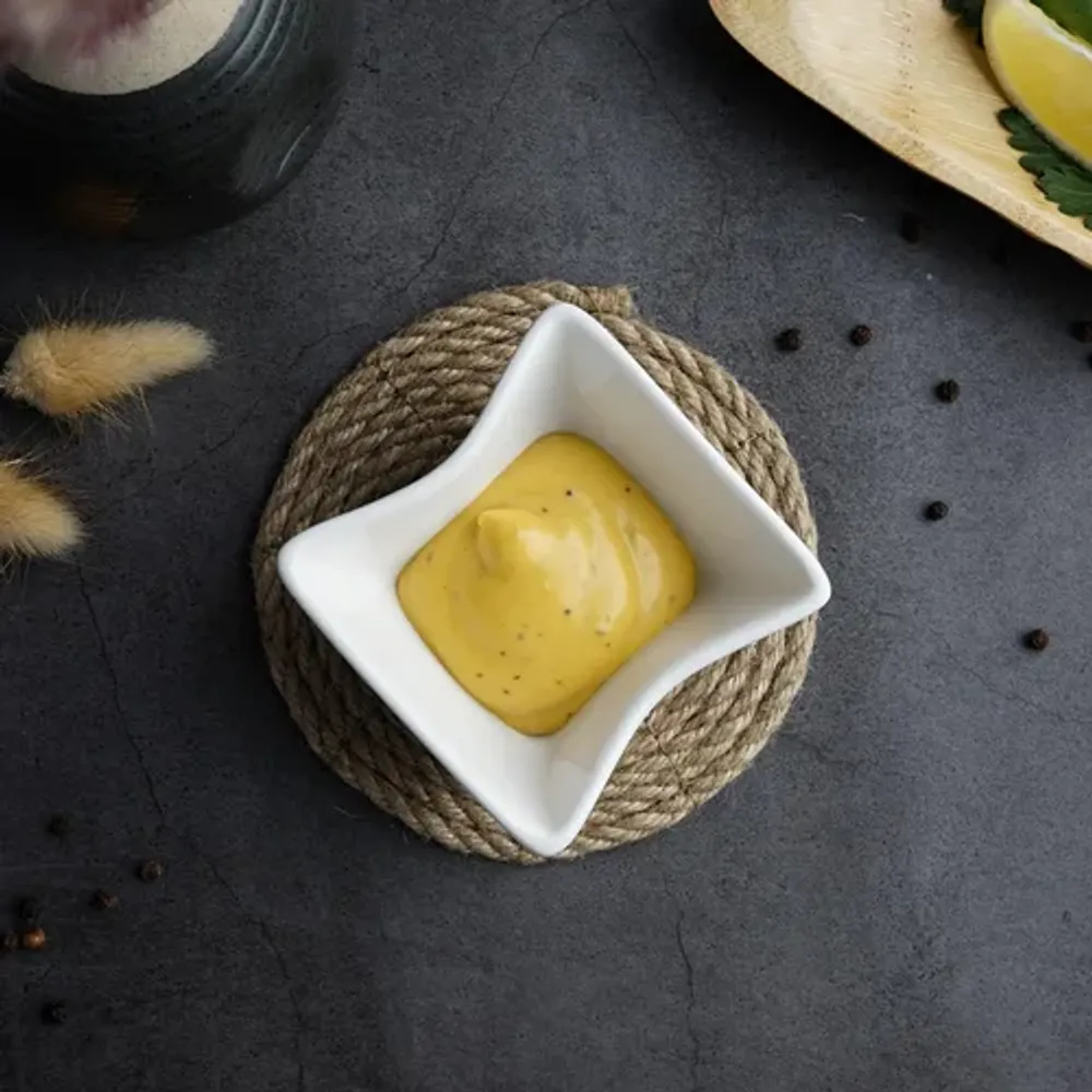 Соусник 80 мл 8*8 см h4,2 см Mini Mix квадратный белый фарфор P.L. Proff Cuisine [6]