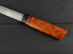 Якутский нож "Шейник", дамасская сталь, рукоять карельская берёза