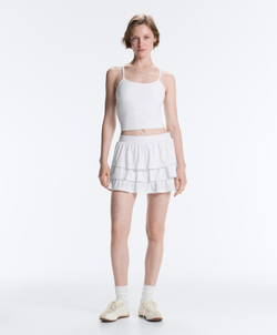 Oysho Топ Comfortlux с вышивкой, белый