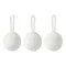 Набор ёлочных украшений fluffy white из коллекции new year essential, 3 шт.