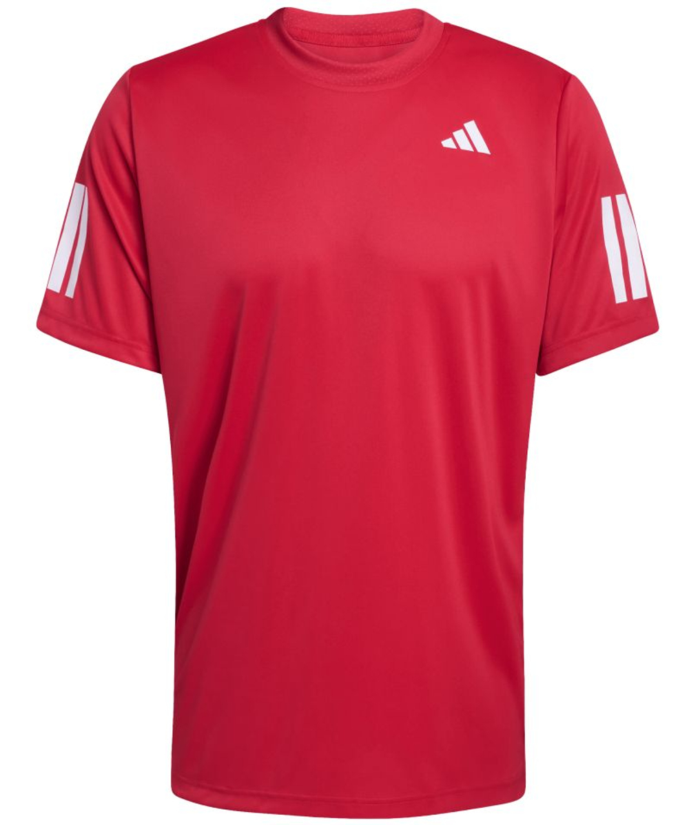 Теннисная футболка Adidas Club 3-Stripes - pure rubin