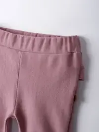 Брюки из джинскота с рюшей "Розовые" 0+