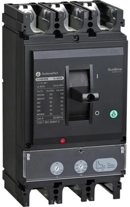Автоматический выключатель в литом корпусе Systeme Electric SPC630F500L3DF