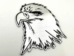 Наклейка Орел Серебристая (Eagle размер 6,5х7,5см)