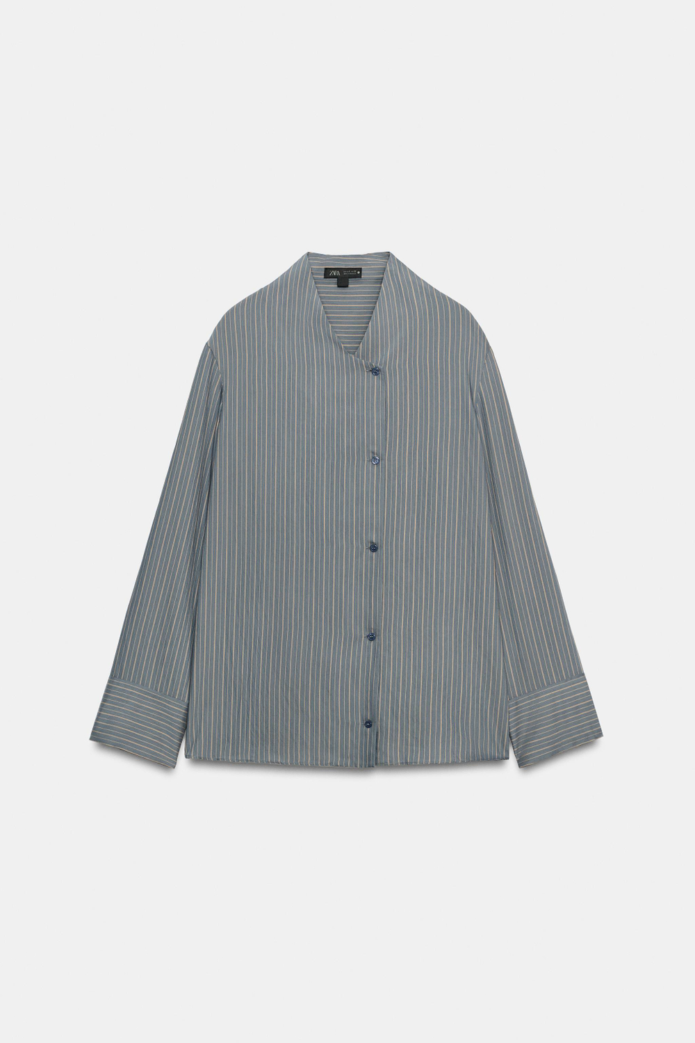 РУБАШКА В ПОЛОСКУ С ЗАПАХОМ — ZW COLLECTION — ZARA