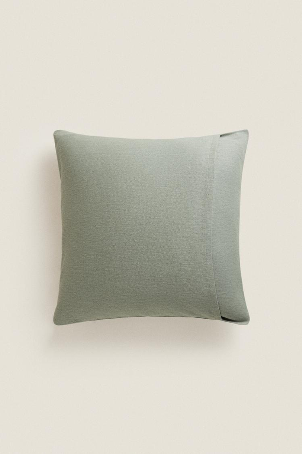 ZARA HOME ОДНОТОННЫЙ ЧЕХОЛ ДЛЯ ДЕКОРАТИВНОЙ ПОДУШКИ, ЗЕЛЕНОВАТЫЙ