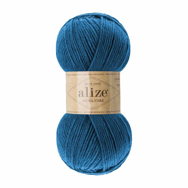 Пряжа Alize (Ализе) Wooltime / уп.5 мот. по 100 г, 200 м, 646 индиго бриз