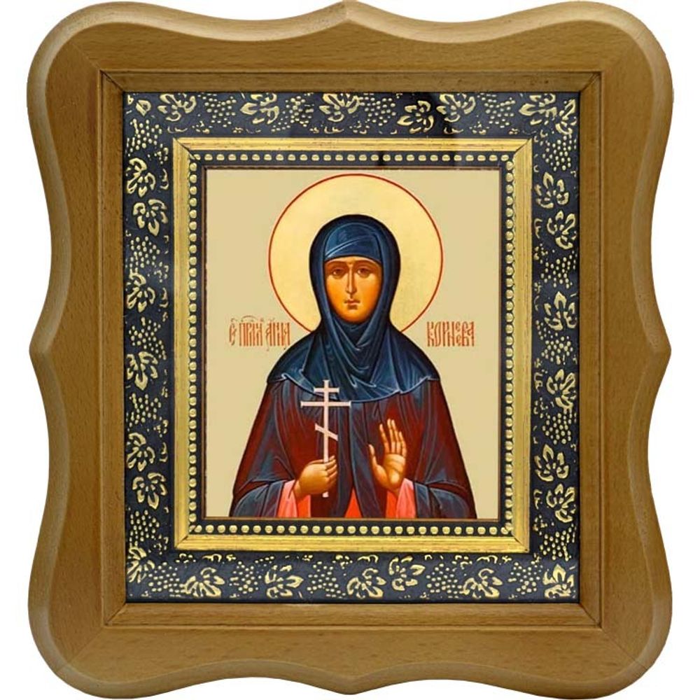 Анна Корнеева, преподобномученица, послушница. Икона на холсте.