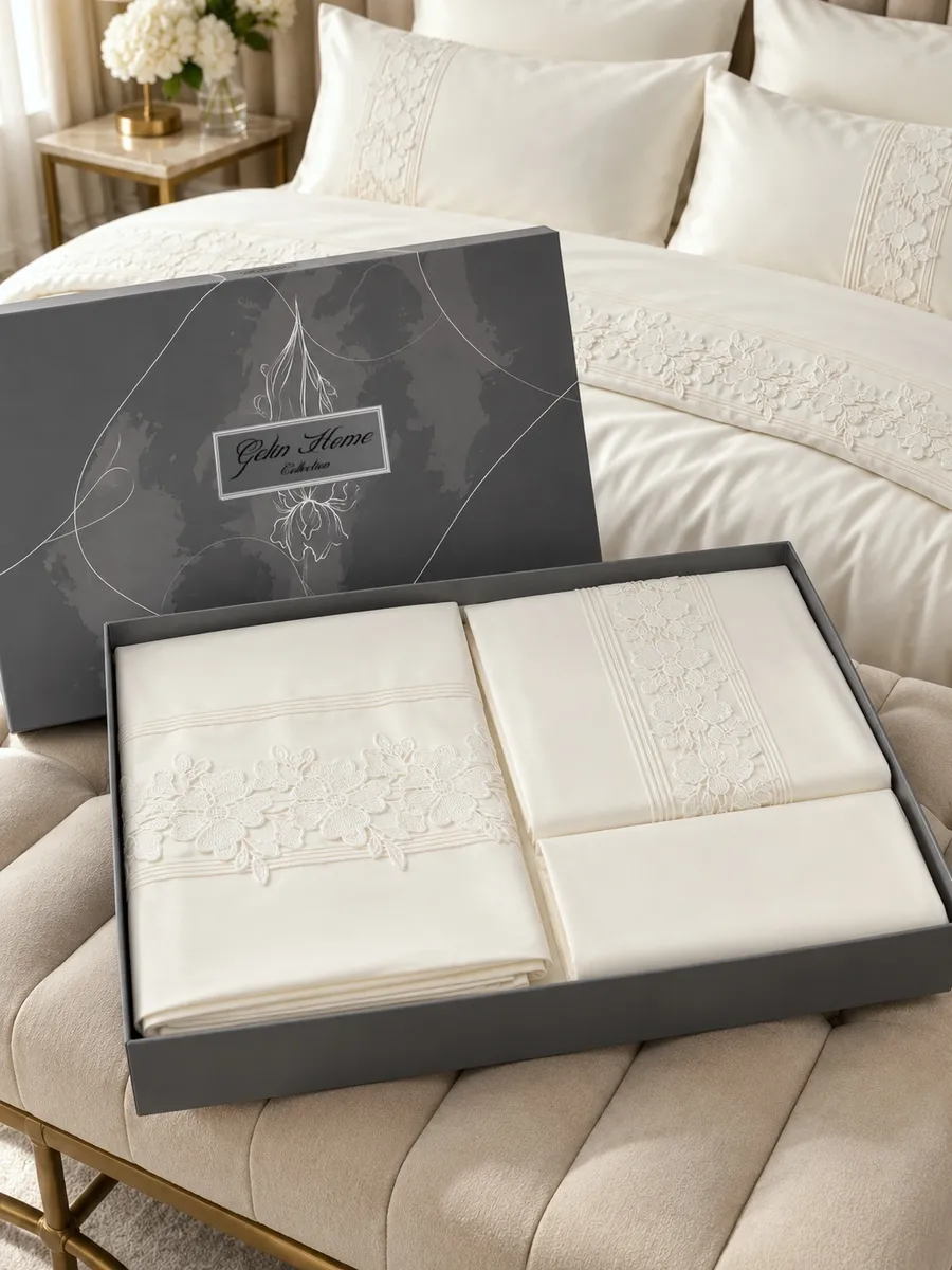Gelin Home КПБ 6 пр. SULTAN кремовый цвет пододеяльник 200*220, простынь 240*260, наволочки 50*70 2шт, декоративные наволочки 50*70 2шт GLNN186 — фото 14