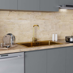 Смеситель для кухни 35k MIXLINE МЛНС-0301З (MLSS-0301G) трубчатый излив, п/гайку ЗОЛОТО
