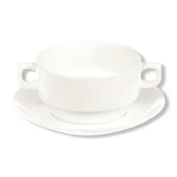 Бульонная пара 350 мл d 11,5 см h6 см белая фарфор Stackable P.L. Proff Cuisine [4]