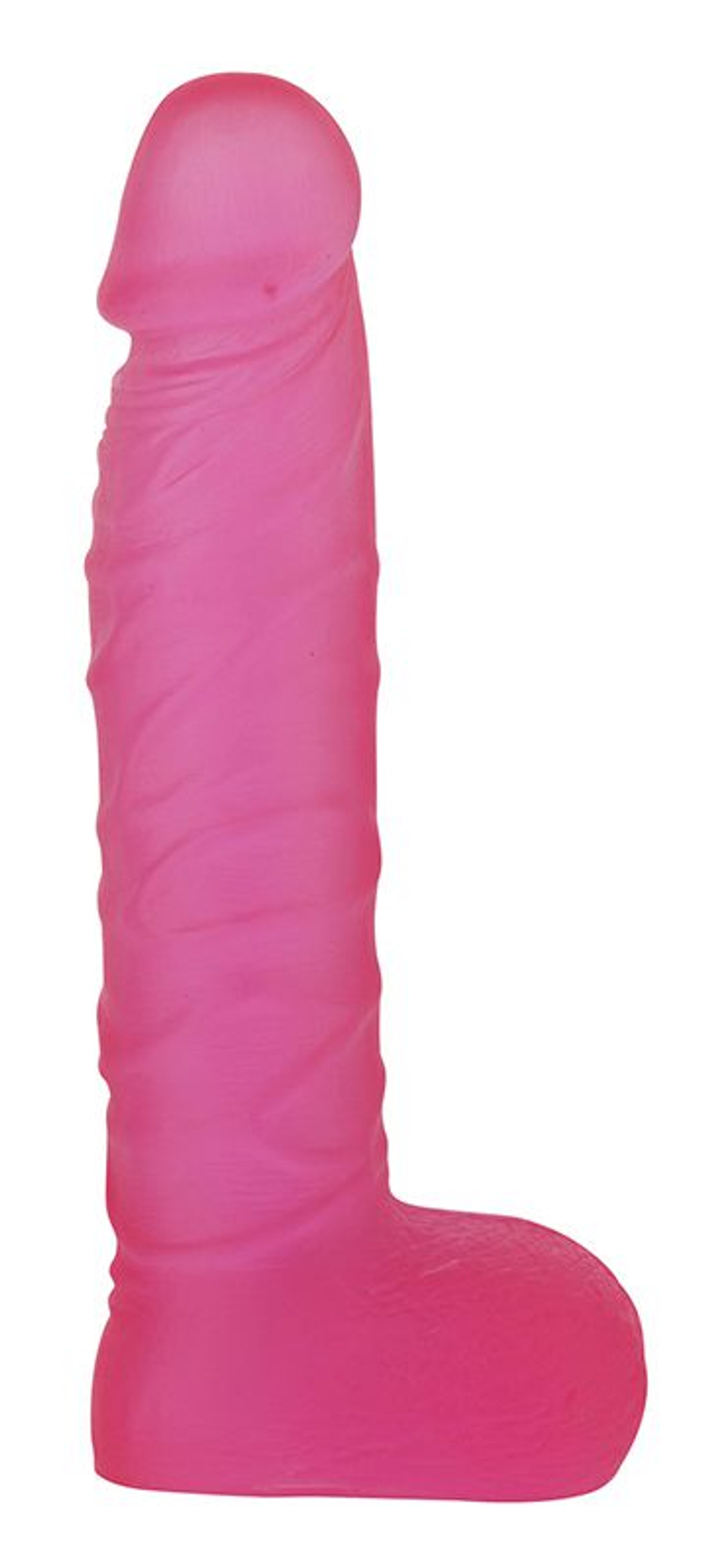 Розовый фаллоимитатор с мошонкой XSKIN 8 PVC DONG - 20,3 см. (Цвет: розовый)