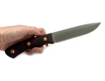 Нож Praiter, N690 конв., микарта красно-черная, 246.2154