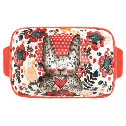 Блюдо для запекания " .Bunny" 22*13*5см. v=600мл. (фарфор) (min 8) (без инд. упак.)