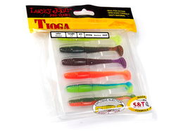 Виброхвосты съедобные LJ Pro Series TIOGA 3.4in (8,64 см), цв. MIX1, 6 шт.