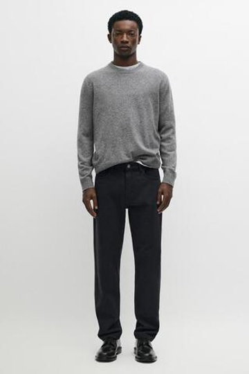 Massimo Dutti Зауженные брюки с отделкой под деним, темно-синий