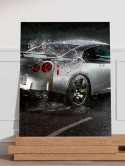 Картина "Nissan GT-R", на стену для интерьера 30х40см 1шт.