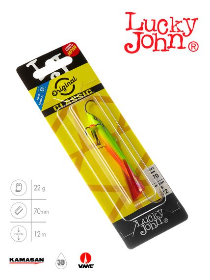 Балансир Lucky John CLASSIC 7 с тр. 70мм/26RT блистер