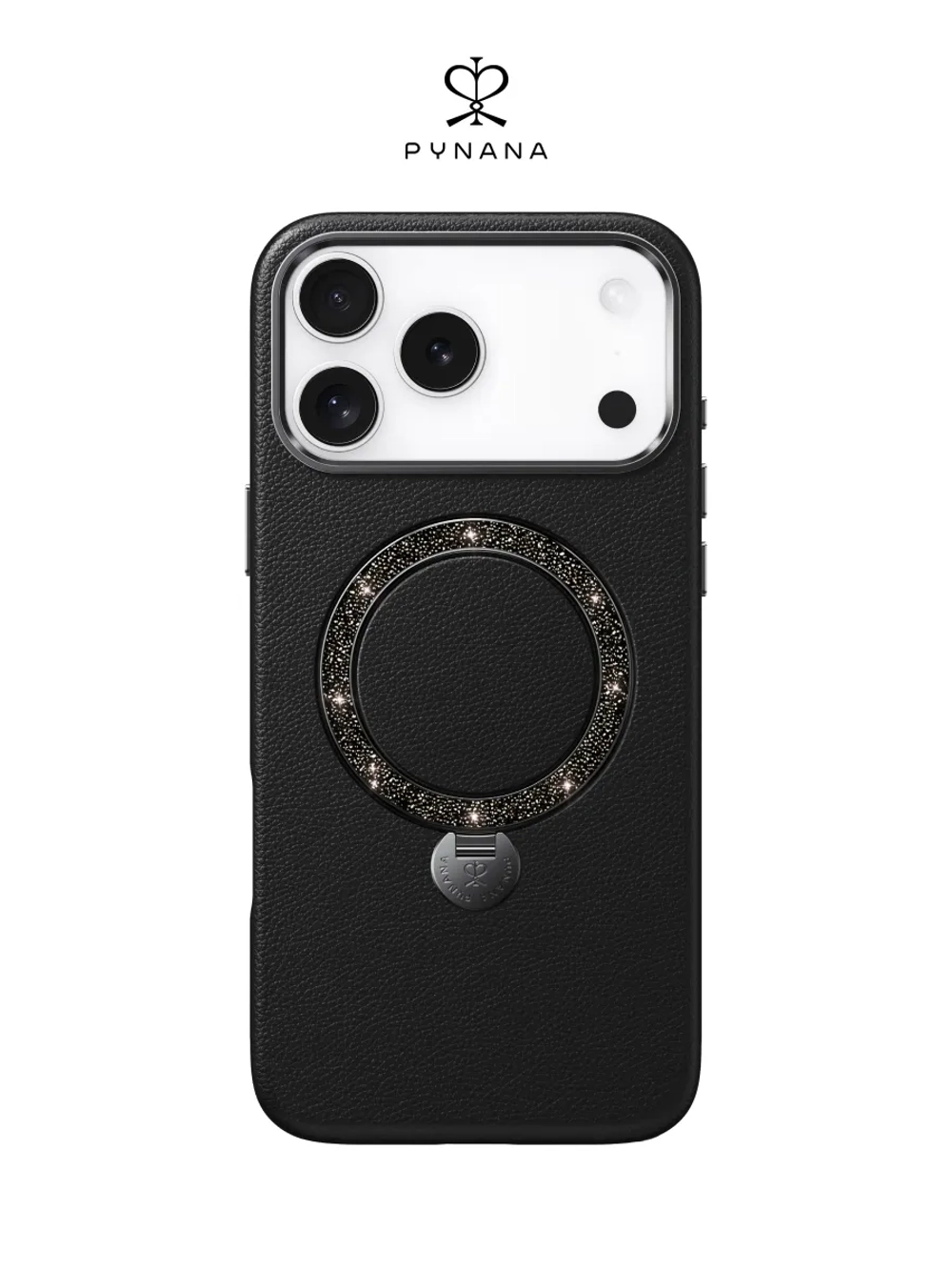 Чехол IPhone 17 Pro Max кожа, австрийский хрусталь