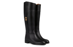 GUCCI Leather Knee high Boots Women"s Black