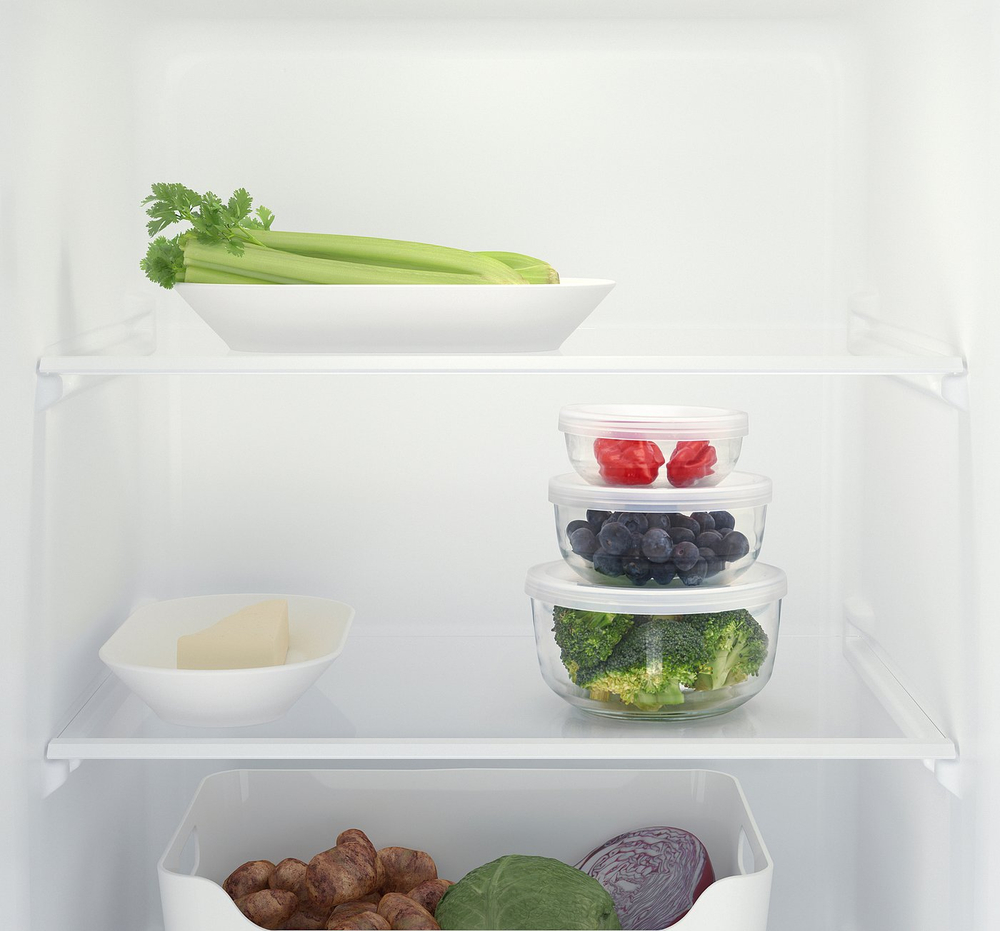 IKEA BESTÄMMA  (ИКЕА БЕСТЭММА)  -  Контейнеры для продуктов с крышкой, комплект 3 шт - стекло