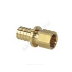 Муфта для PE-X труб аксиальная латунь Дн 20х1/2" ВР РОС