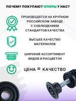 Комплект регулируемых опор D40 M10х35 мм и заглушек D40 с гайкой М10, 4 шт