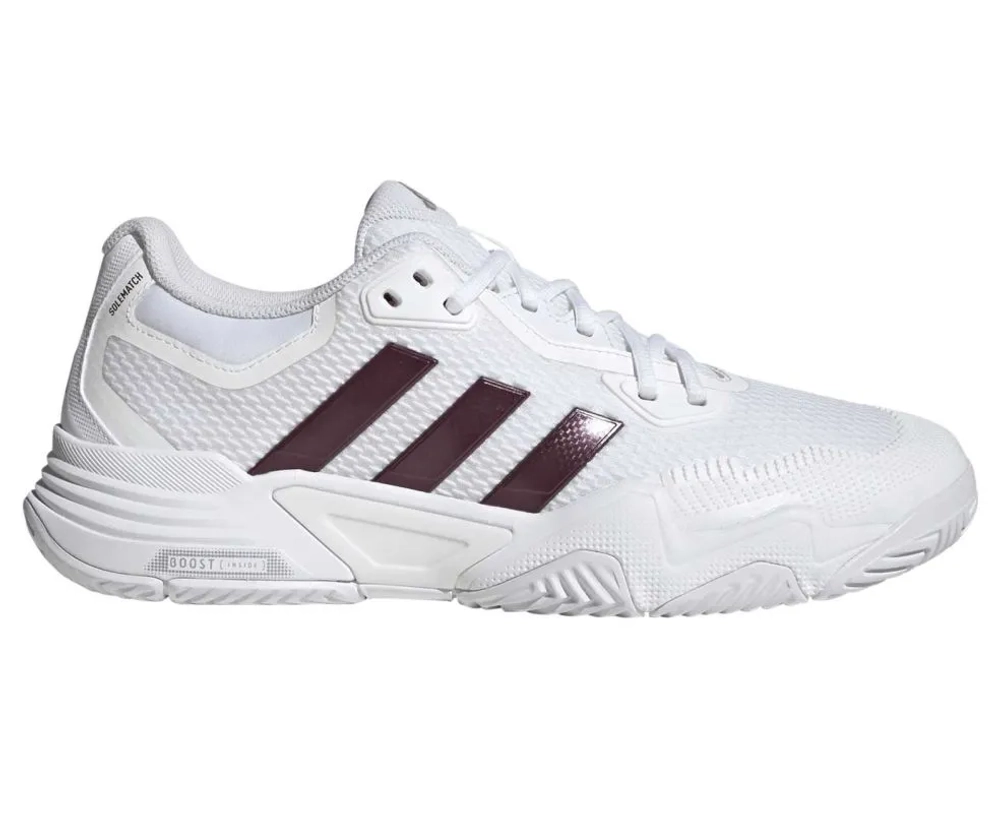 Мужские кроссовки теннисные Adidas Solematch Control 2 M - cloud white/maroon/tech grey metallic