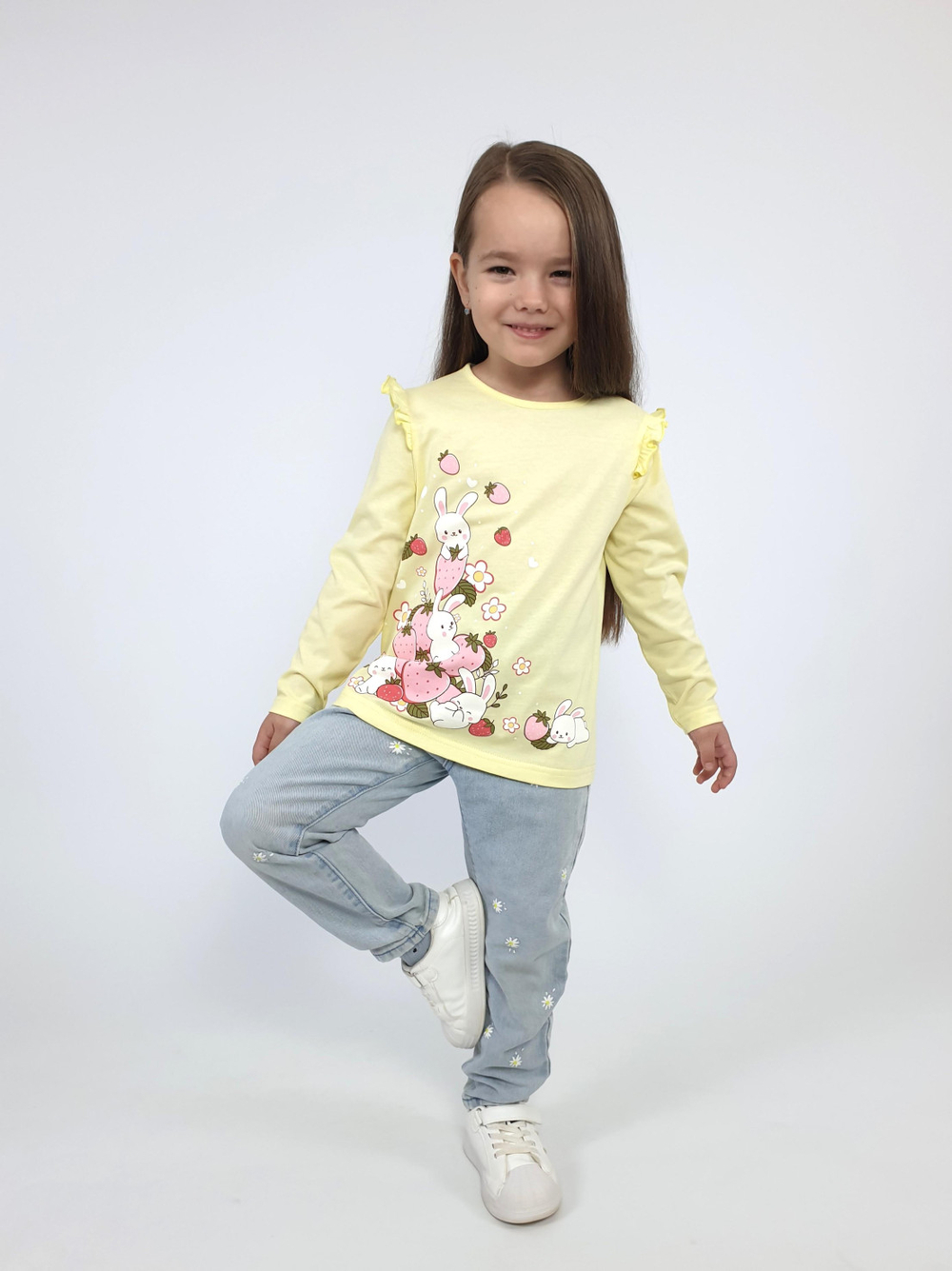 4-128-3 Лонгслив для девочки