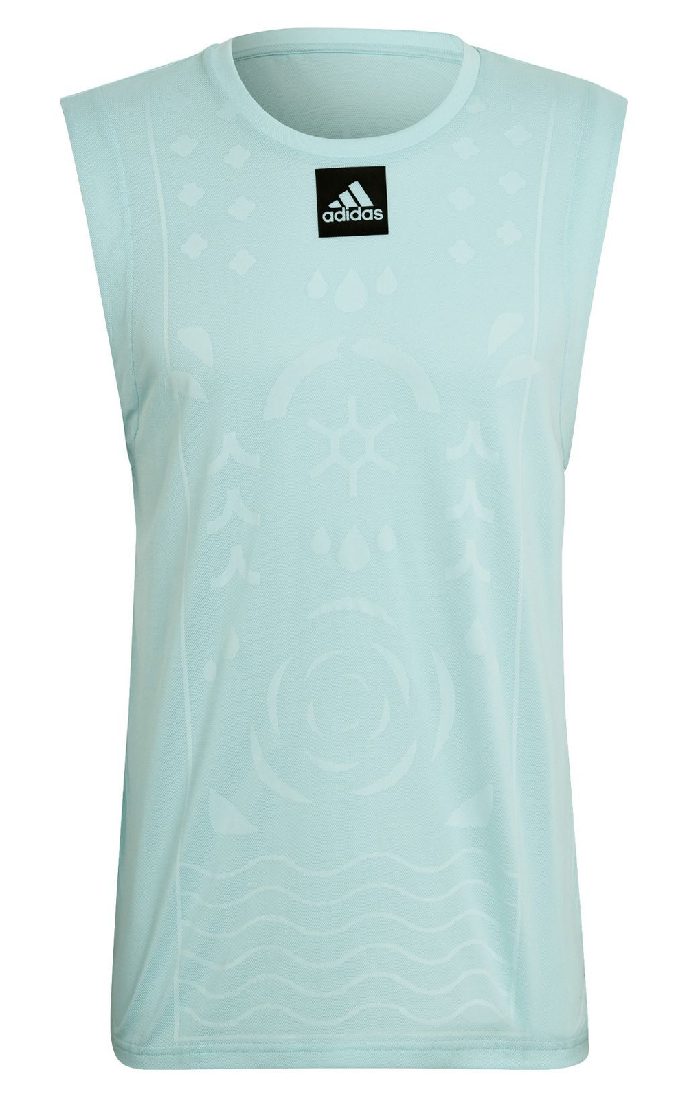 Мужская теннисная футболка Adidas Paris Sleevelss - aqua