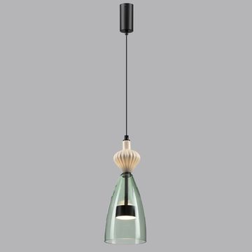 Подвесной светодиодный светильник 12W 4000К 5046/12LC чёрный/зелёный Palleta Odeon Light
