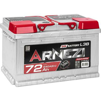 Аккумулятор ARNEZI DIN SMF 72 А/ч обратный R+ 278x175x175 L3B EN 640 А