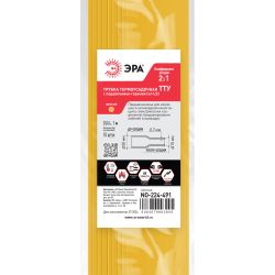Термоусадочная трубка ЭРА NO-224-491 ТТУ нг-LS 30/15 жёлтая в отрезках по 1 м 10 шт | Электротовары