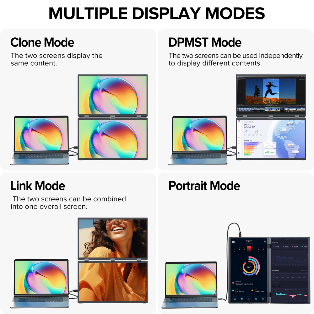18.5" Портативный сенсорный игровой монитор UPERFECT UStaion Delta Plus Touch 1920x1080, 100 Гц, IPS