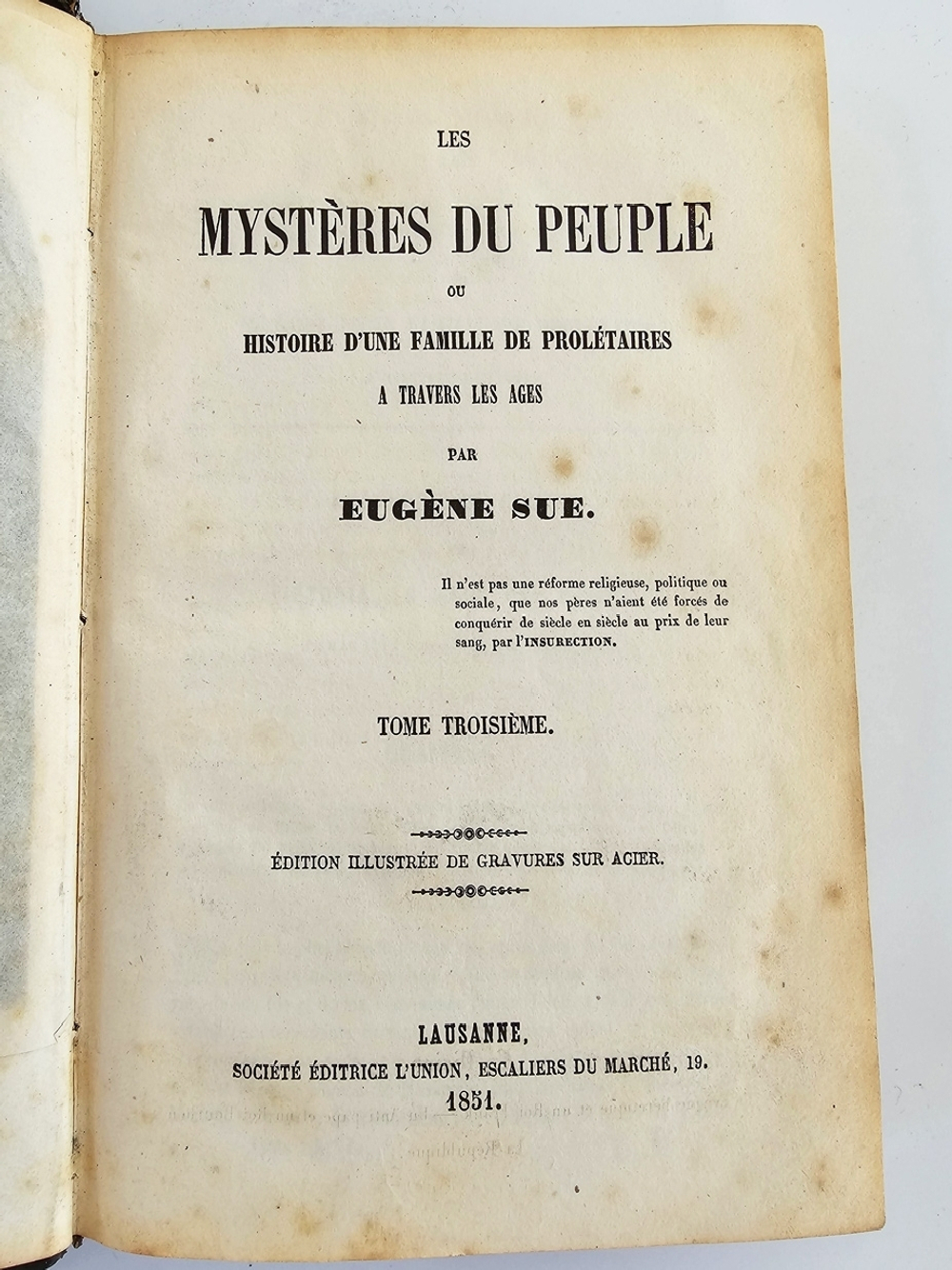""Mysteres du Peuple (Тайны народа)" в 4-х томах"   Eugene Sue (Эжен Сю)  1851 г.