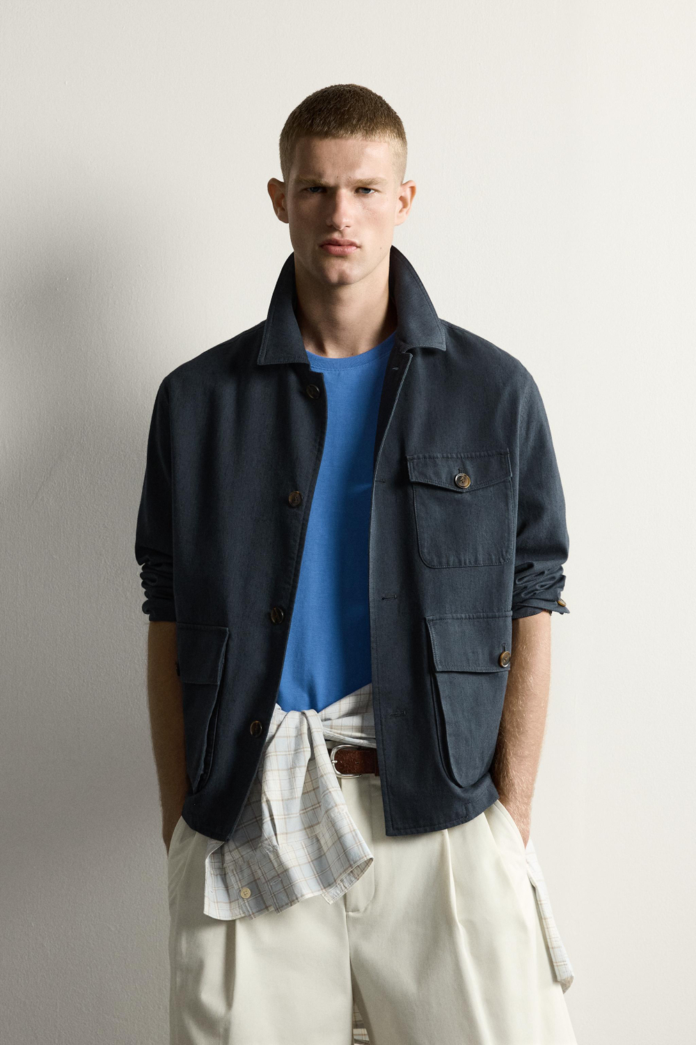 КУРТКА-РУБАШКА СВОБОДНОГО КРОЯ С КАРМАНАМИ — ZARA · 2020/223