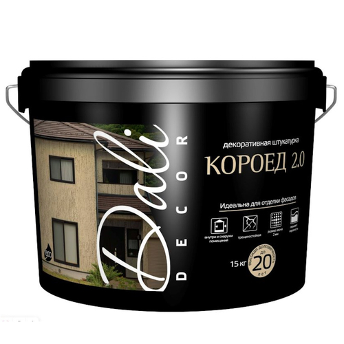 Декор.штукатурка DALI Decor Короед 2.0  белая 15кг (Рогнеда)   * НОВИНКА