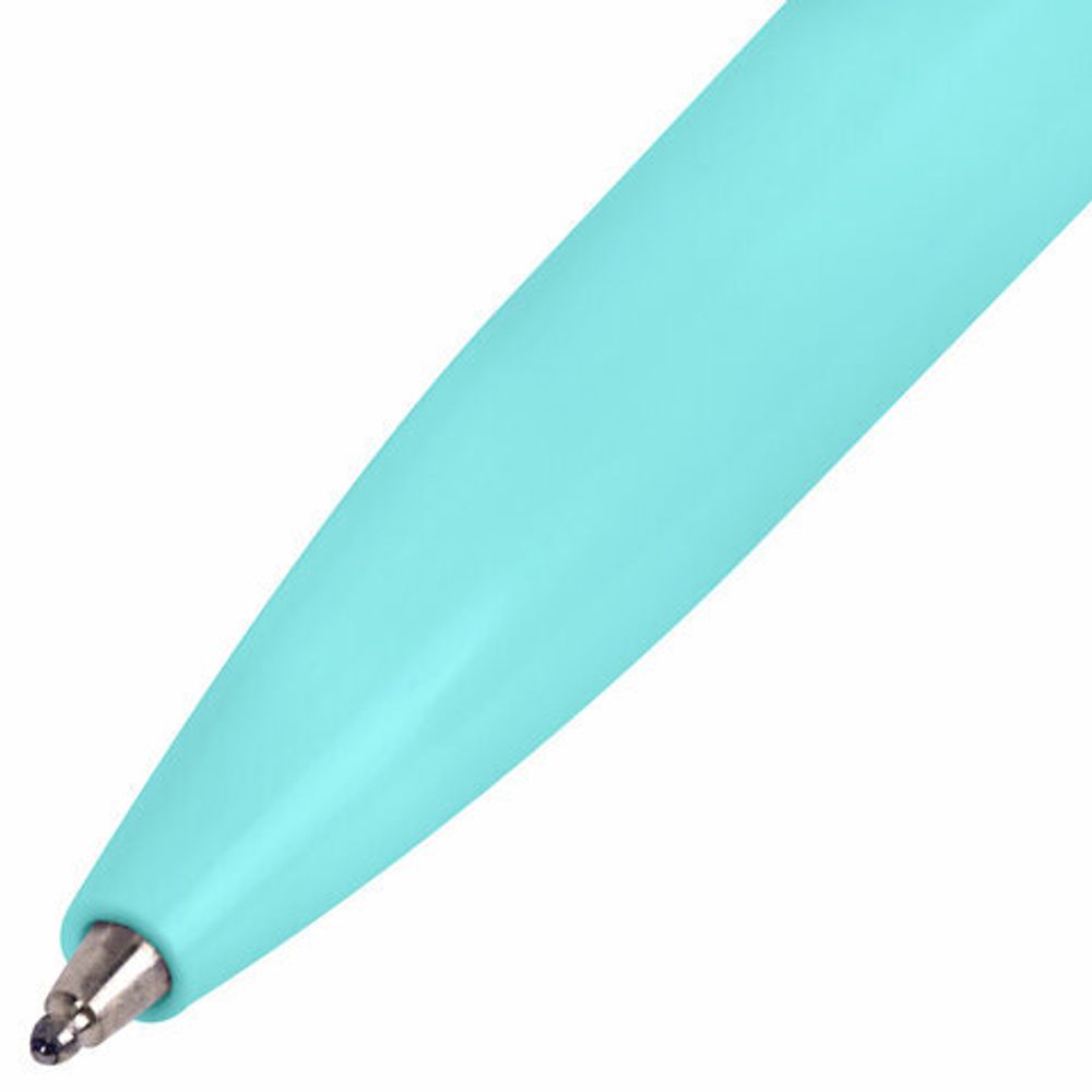 Ручка шариковая автоматическая BRAUBERG X17 PASTEL, 1шт, СИНЯЯ, стандартный узел 0,7 мм, линия письма 0,5 мм, 144155
