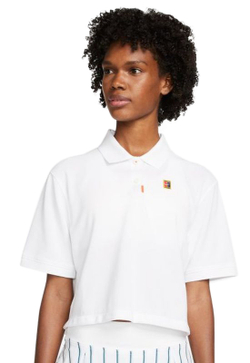 Женское поло Nike Polo 2.0 Heritage W - white/brilliant orange