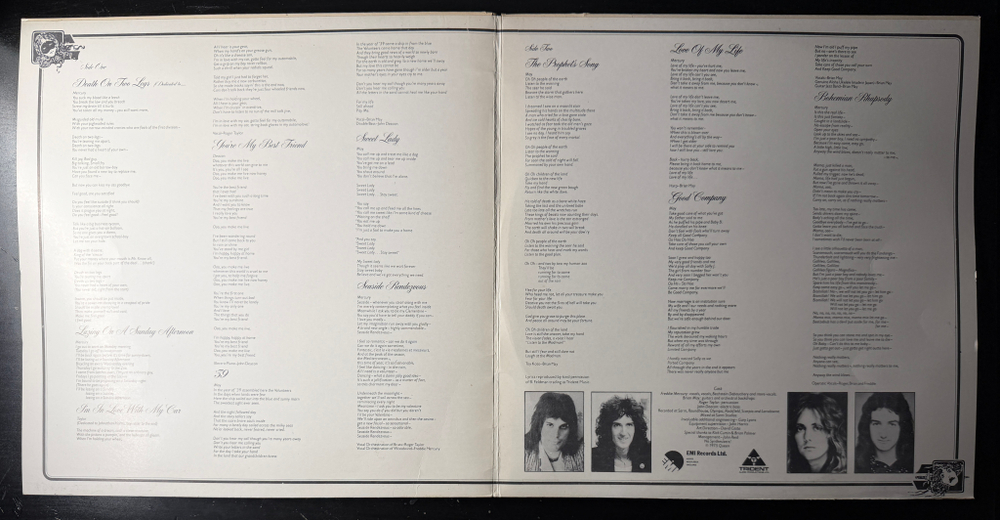 Queen ‎– A Night At The Opera (Португалия 1978г.)