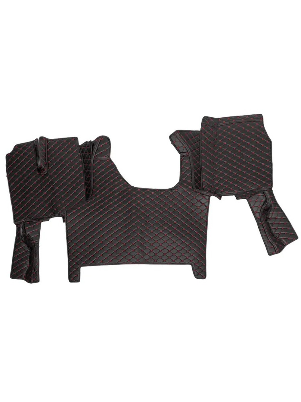 Ковры 3D SITRAK C7H MAX (экокожа, черный, красная строчка)