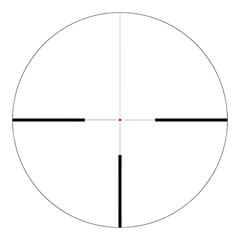 Прицел оптический BRITE WA3X 3-9X42 IR - вид прицельной сетки с красной точкой