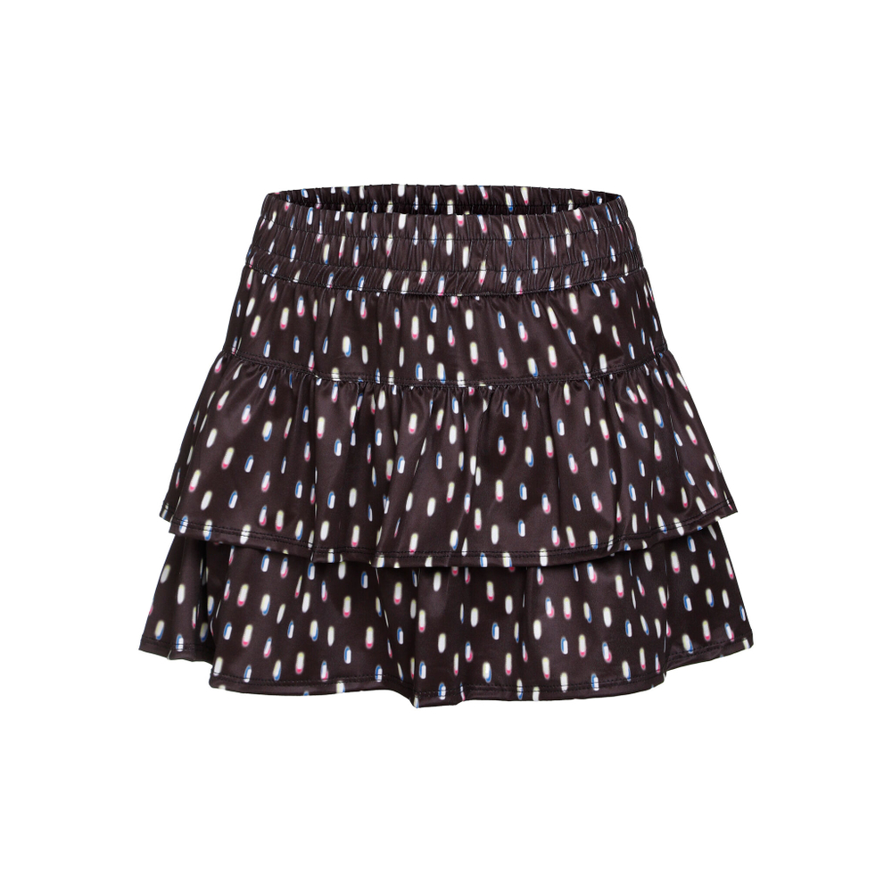 Женская теннисная юбка Lucky in Love Let It Glow High Waist Skirt Women - Black
