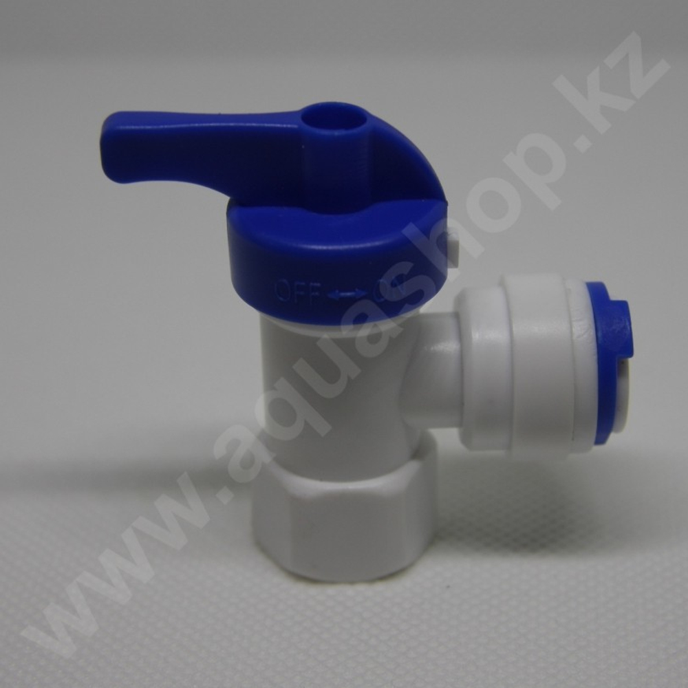 Фитинг QT-01B кран для бака чистой фильтрованной воды 3/8"(f) x 1/4"(ВР)
