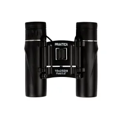Бинокль Praktica Falcon 10x25 Black - фронтальный вид, логотип спереди