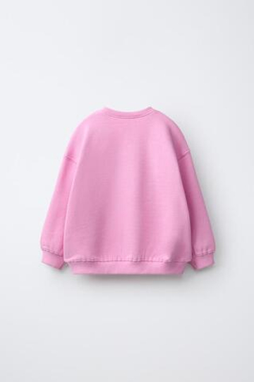 ZARA ТОЛСТОВКА С ВЫШИВКОЙ «МАРГАРИТКА», ЦВЕТ РОЗОВОГО МЕЛА