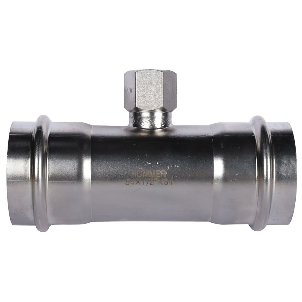 ROMMER Тройник с ВР 54x1/2" из нержавеющей стали прессовой
